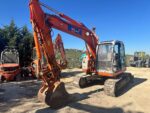 Escavatore cingolato FIAT KOBELCO E115SR usato 2003 con girosagoma, lama e impianto martello