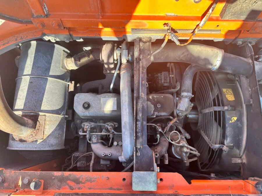 Escavatore cingolato FIAT KOBELCO E115SR usato 2003 con girosagoma, lama e impianto martello