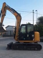 Side view 2019 Caterpillar 308E2CR for sale in Foggia, used in excellent condition.