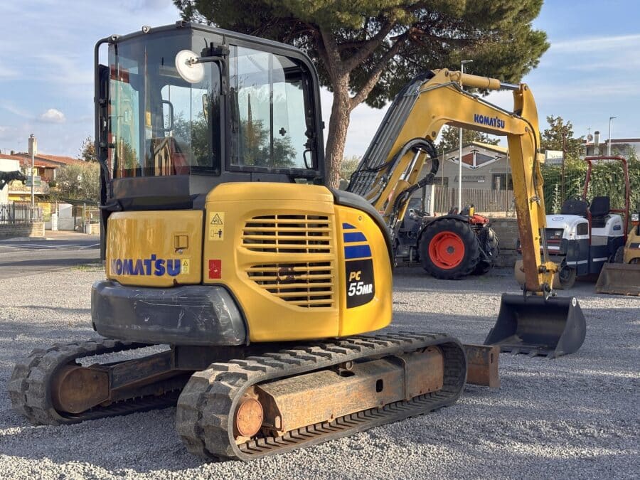 Side view Komatsu PC55MR-3 compact mini excavator for sale - DAMAC