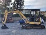 Side view Komatsu PC55MR-3 compact mini excavator for sale - DAMAC