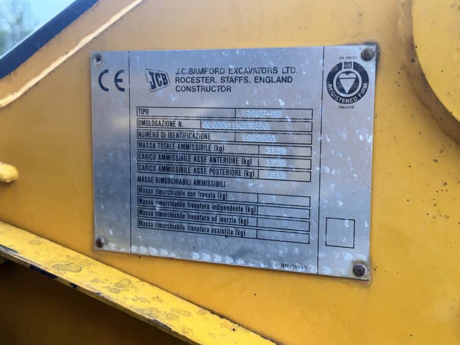 JCB 170HF 2007 nameplate for sale in Rome