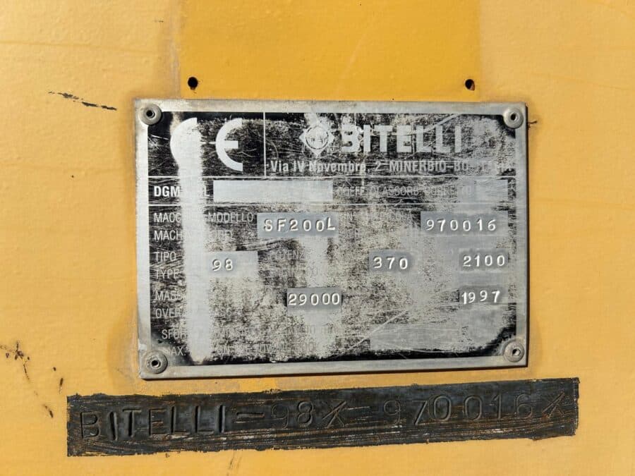 Bitelli SF200L road milling machine nameplate for sale in Rome