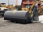 GF Gordini SWC168 front view sweeper bucket, skid steer loader compatible