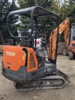 Daewoo Solar 015 Plus laterale destro su cingoli in gomma