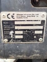 Miniescavatore Daewoo Solar 015 Plus vista targhetta