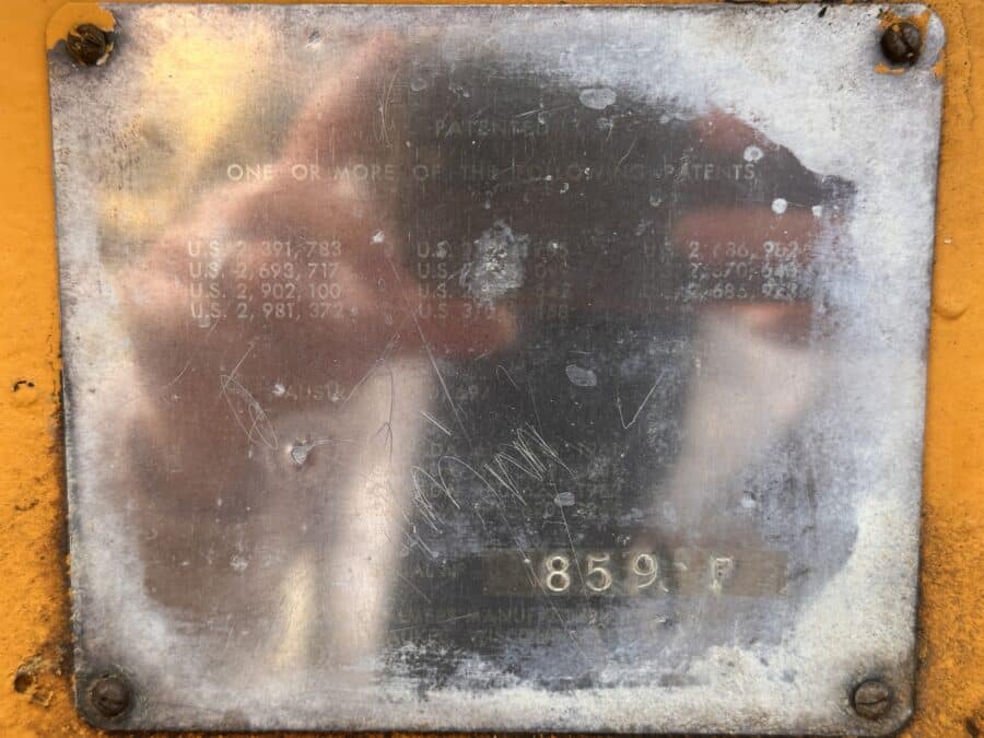 Targhetta Motorgrader Fiat Allis 65B