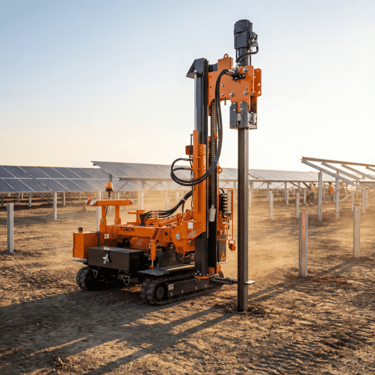 Hydrauliczny kafar Turchi 300F - natychmiastowa wycena 5 Turecki kafar 300f podczas wbijania słupa