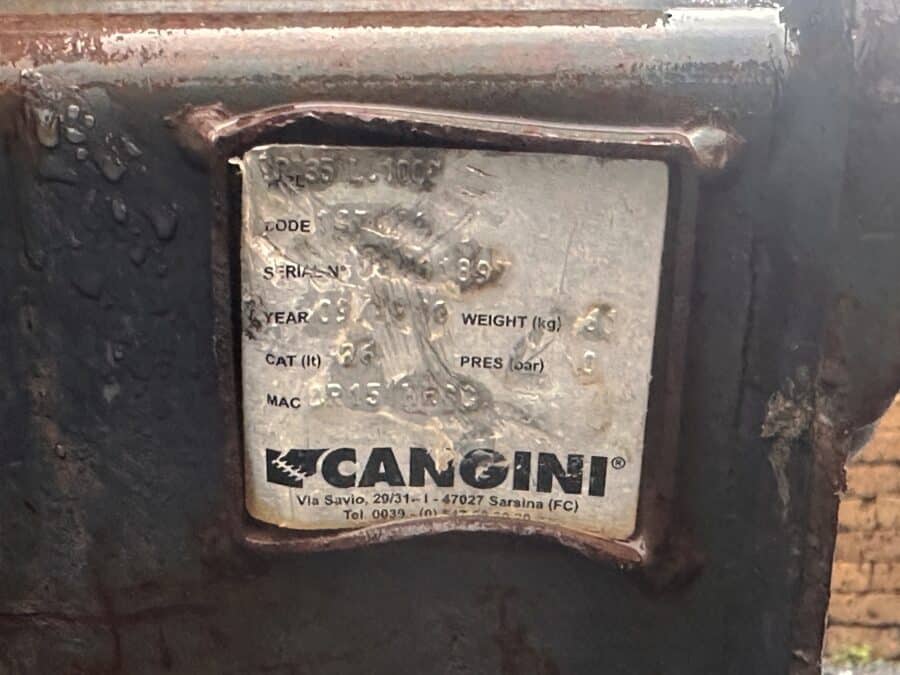 targhetta benna da scavo da 500 per kubota u17-3a