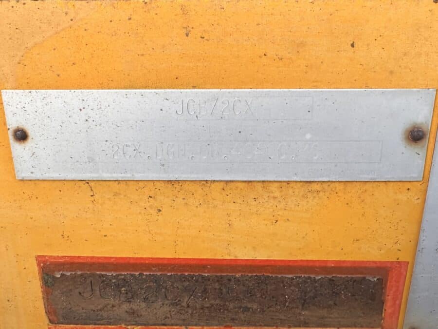 numero di serie punzonato jcb 2cx