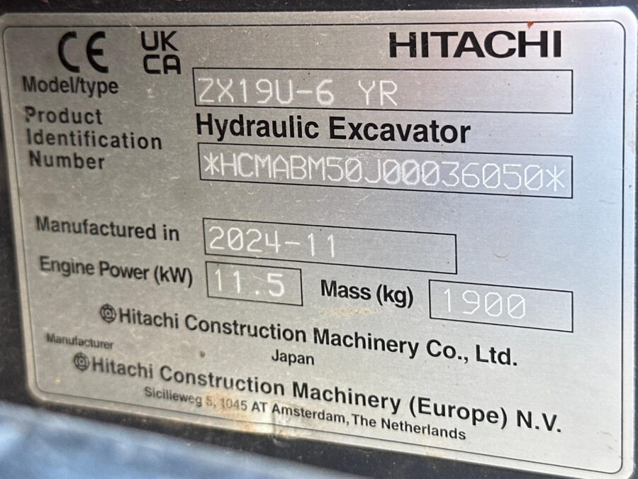 Hitachi ZX19U pronto per consegna Roma