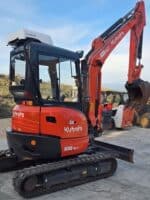 Vista posteriore Kubota U35-3a3 escavatore compatto professionale