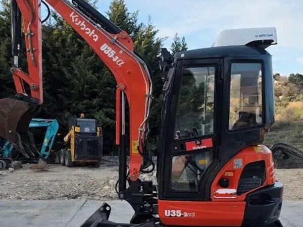 Miniescavatore Kubota U35-3a3 usato 2017 vista laterale