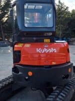 Dettaglio cingoli in gomma Kubota U35-3a3 condizioni 90 percento