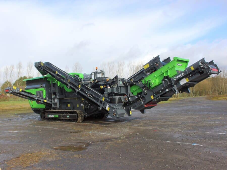 Frantoio mobile EvoQuip Bison 220R su cingoli in ferro