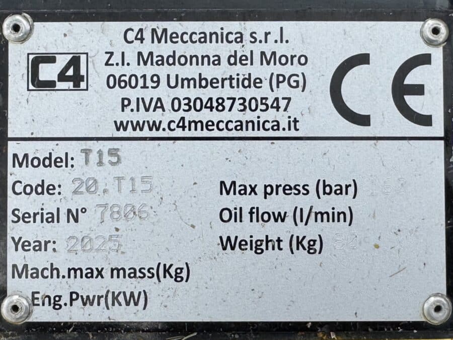 C4 T15 con certificazione CE disponibilità immediata