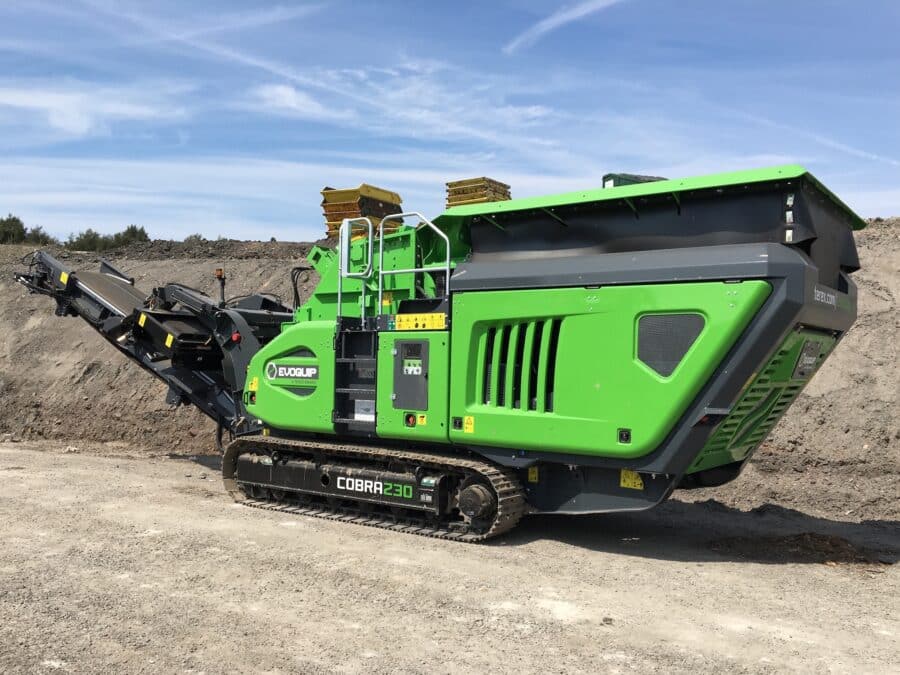 Concasseur mobile EvoQuip avec moteur Volvo Penta 6 cylindres