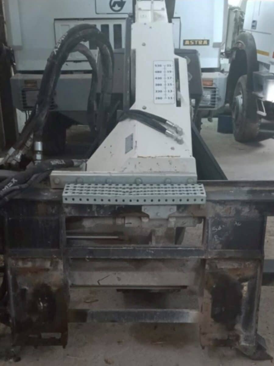 Detail of Simex RW500 trenching wheel structure for linear excavations