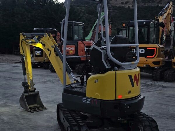Miniescavatore Wacker Neuson EZ17 usato, vista posteriore sinistra